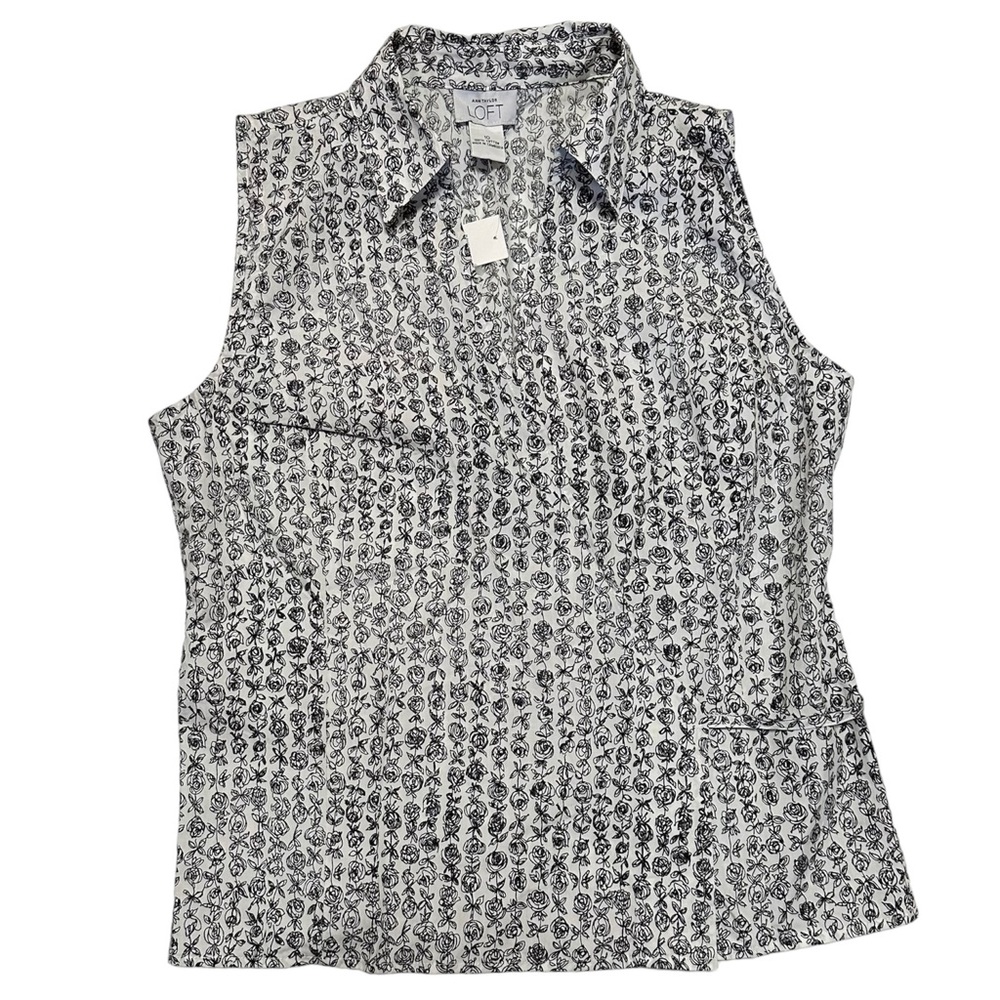 Ann Taylor Loft NWT Wrap Sleeveless Shirt SZ 10